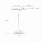 Dessin technique de la lampe de bureau Lumanova D6 avec une hauteur de 31 cm et un socle de 16 cm de hjh OFFICE
