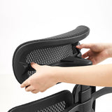 Appui-tête réglable en maille de nylon noire du siège de bureau de qualité professionnelle Ergo U2 Pro3 de hjh OFFICE