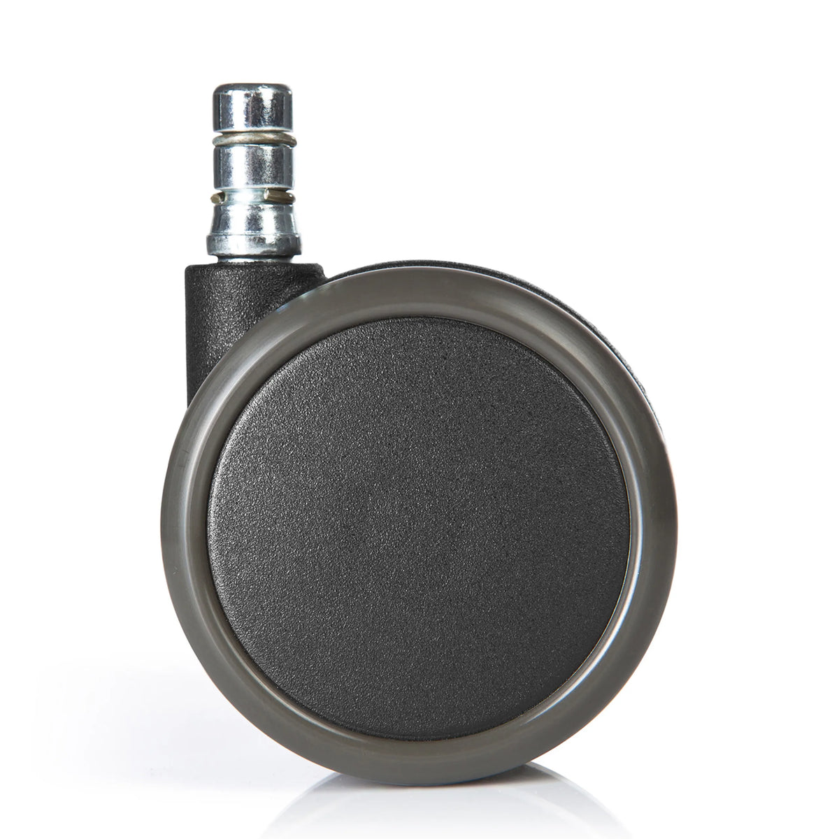 Roulette 5x ROLO No-Noise 11mm/65mm seule, noire, pour sols durs avec goupille métallique argentée de hjh OFFICE