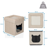 Dessin coté de la Maison pour chat PAWY ES de 40 × 40 cm et charge maximale de 15 kg de hjh LIVING