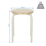 Vue dimensionnelle du tabouret ALRANDA avec un diamètre de 34 cm et une hauteur de 46 cm de hjh LIVING