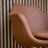 Revêtement et accoudoir marron du Fauteuil de salon ARTEMIA de hjh OFFICE