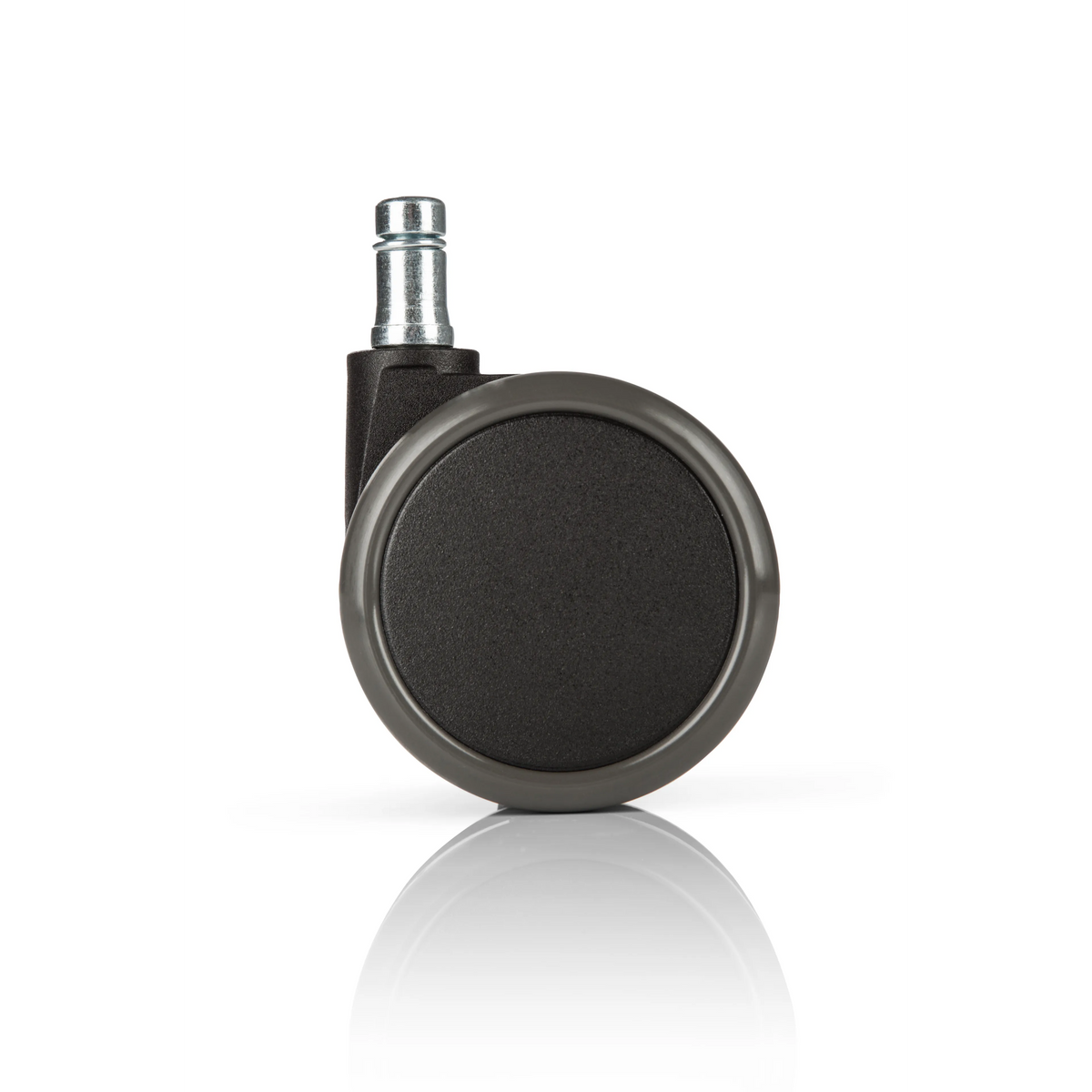 Roulettes 5x ROLO 11mm/65mm noires pour sols durs avec tige métallique de hjh OFFICE – vue à 360° (vue arrière 180°)