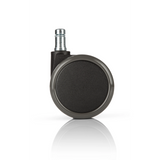 Roulettes 5x ROLO 11mm/65mm noires pour sols durs avec tige métallique de hjh OFFICE – vue à 360° (vue arrière 180°)