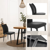 Chaise de salle à manger VISETO en noir avec assise et dossier rembourrés de hjh LIVING