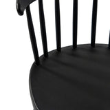 Dossier noir à barreaux verticaux de la Chaise de salle à manger ARTIFO RIB de hjh LIVING
