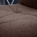 Revêtement en tissu marron moyen avec surpiqûres du Siège de bureau à domicile SARANTO II de hjh OFFICE