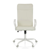 Siège de bureau à domicile STRYKA W beige avec accoudoirs et base à cinq roulettes de hjh OFFICE – vue à 360° (vue de face 0°)