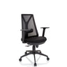 Siège de bureau à domicile FALUN BASIC en noir avec dossier en maille et accoudoirs de hjh OFFICE