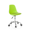 Chaise pivotante pour des enfants FANCY II en vert avec une base chromée brillante et des roulettes de hjh OFFICE