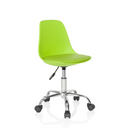 Chaise pivotante pour des enfants FANCY II en vert avec une base chromée brillante et des roulettes de hjh OFFICE