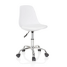 Chaise pivotante pour des enfants FANCY II blanche avec structure en chrome brillant et roulettes de hjh OFFICE