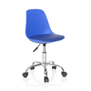 Chaise pivotante pour des enfants FANCY II bleue avec pied en métal brillant et roulettes de hjh OFFICE
