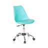 Siège de bureau à domicile FANCY PRO en turquoise avec pied chromé et roulettes de hjh OFFICE