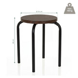 Vue dimensionnelle du tabouret ALRANDA avec un diamètre de 33 cm et une hauteur de 46 cm de hjh LIVING