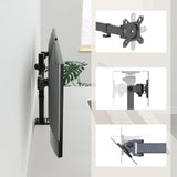 Platine de montage et raccords articulés de la Fixation pour écran Ergomount M2 en noir de hjh OFFICE