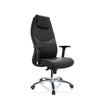 Siège de direction de qualité professionnelle FERRARA noir avec appui-tête intégré et pied en chrome de hjh OFFICE