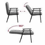 Dossier réglable de la chaise grise Lifea Flex de hjh LIVING