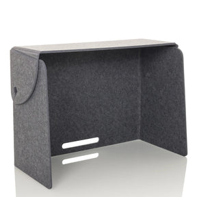 Cloison de table FLEXMIUT FOLD grise en feutre avec un passe-câble intégré de hjh OFFICE