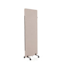 Cloison de séparation FLEXMIUT taupe avec un support à roulettes noir de hjh OFFICE