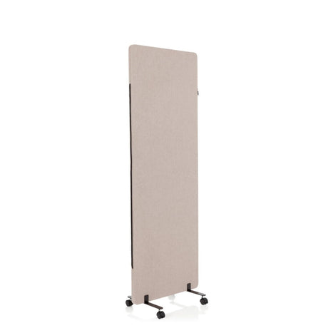 Cloison de séparation FLEXMIUT taupe avec un support à roulettes noir de hjh OFFICE