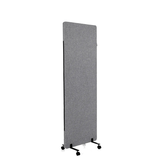 Trennwand FLEXMIUT in Dunkelgrau mit rollbarem Standfuß von hjh OFFICE