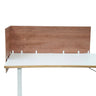 Cloison de table FLEXMIUT ROLL W marron aspect bois avec plateau blanc de hjh OFFICE