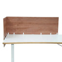 Cloison de table FLEXMIUT ROLL W marron aspect bois avec plateau blanc de hjh OFFICE