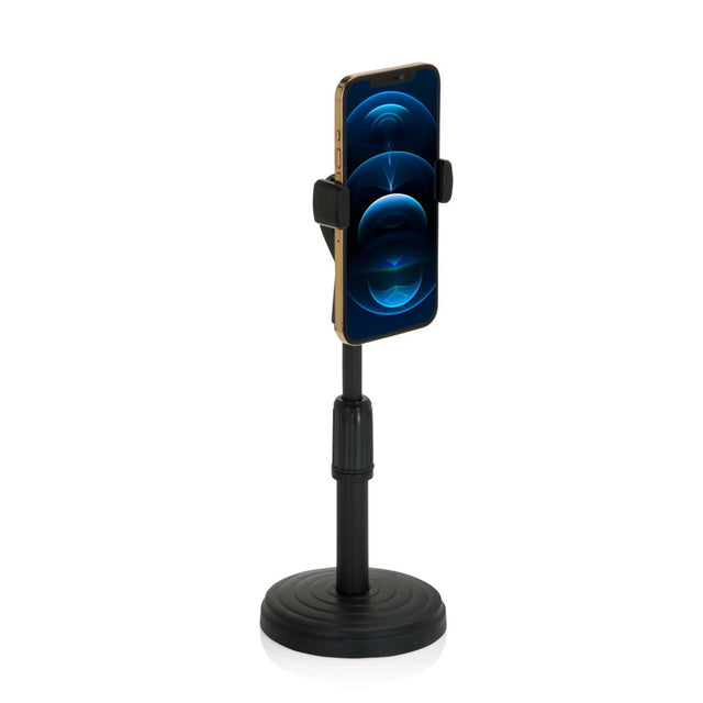 Support de téléphone portable & tablette FLEXMOBI II noir avec pied rond et smartphone de hjh OFFICE