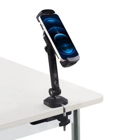Support de téléphone portable & tablette FLEXMOBI III noir avec pince de table et bras réglable de hjh OFFICE