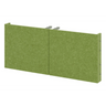 Paroi acoustique FlexWall en vert mai avec deux panneaux et supports argentés de hjh OFFICE PRO