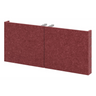 Cloison acoustique FlexWall de couleur bordeaux avec supports argentés de hjh OFFICE PRO