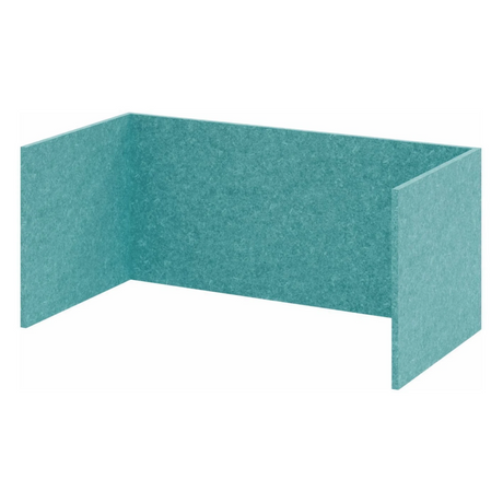 Enceinte en feutre bleu turquoise en forme de U FlexWall de hjh OFFICE PRO
