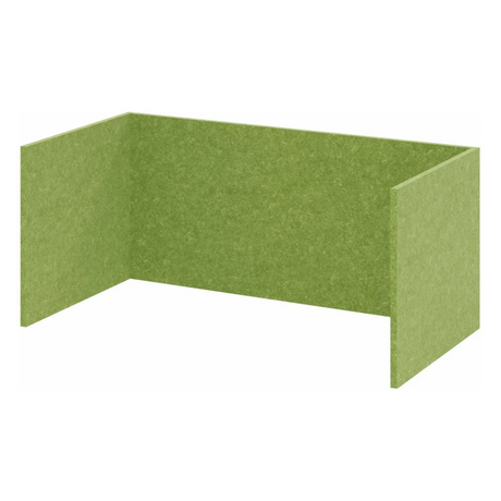 Habillage FlexWall en feutre vert mai avec forme en U à trois côtés de hjh OFFICE PRO