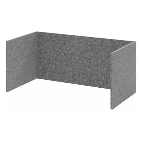 Enclos gris FlexWall avec trois parois de protection en forme de L de hjh OFFICE PRO