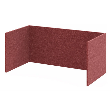 Enceinte bordeaux FlexWall avec trois parois latérales en feutre de hjh OFFICE PRO