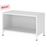 FlexWall blanc avec une niche ouverte et un socle de hjh OFFICE PRO