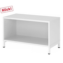 FlexWall blanc avec une niche ouverte et un socle de hjh OFFICE PRO