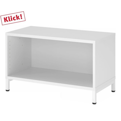 FlexWall blanc avec une niche ouverte et un socle de hjh OFFICE PRO