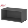 Corps de couleur graphite FlexWall avec un compartiment ouvert et des pieds de hjh OFFICE PRO