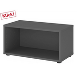 Corps de couleur graphite FlexWall avec un compartiment ouvert et des pieds de hjh OFFICE PRO