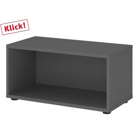 Corps de couleur graphite FlexWall avec un compartiment ouvert et des pieds de hjh OFFICE PRO