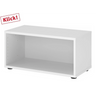 Meuble FlexWall blanc avec une niche ouverte et des pieds noirs de hjh OFFICE PRO