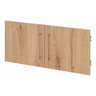 Meuble haut FlexWall aspect chêne frêne avec deux portes et poignées argentées de hjh OFFICE PRO