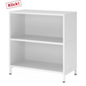 Étagère blanche FlexWall avec deux tablettes ouvertes et un socle de hjh OFFICE PRO