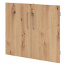Paire de portes FlexWall aspect chêne frêne avec deux poignées argentées de hjh OFFICE PRO