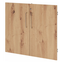 Paire de portes FlexWall aspect chêne frêne avec deux poignées argentées de hjh OFFICE PRO