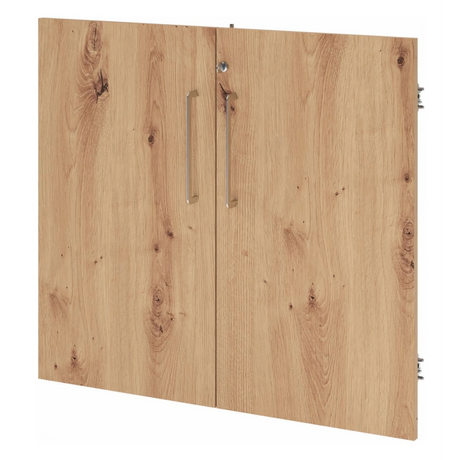 Paire de portes FlexWall aspect chêne frêne avec deux poignées argentées de hjh OFFICE PRO