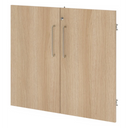 Paire de portes FlexWall aspect chêne avec deux poignées argentées de hjh OFFICE PRO