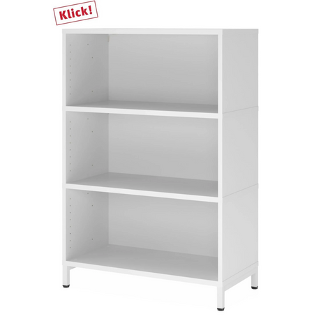 FlexWall | 3 OH | 3 x Korpus mit Sockelgestell - buerostuhl24